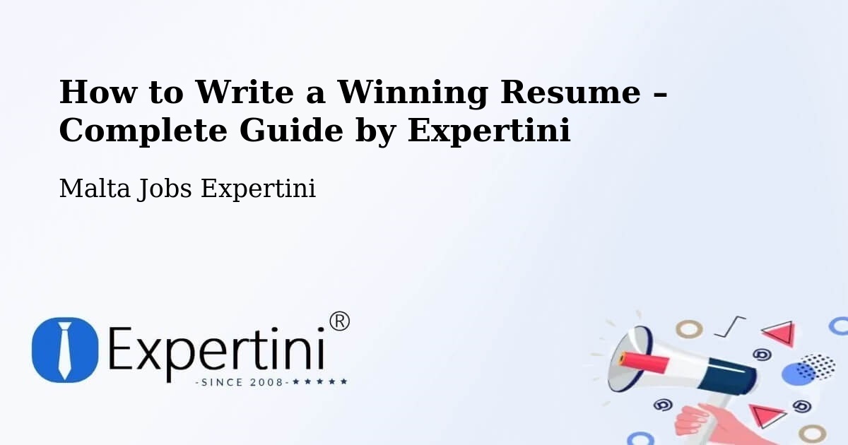 Resume Writing Guide for Job Seekers – Dingli - Dingli, Malta Jobs Expertini
